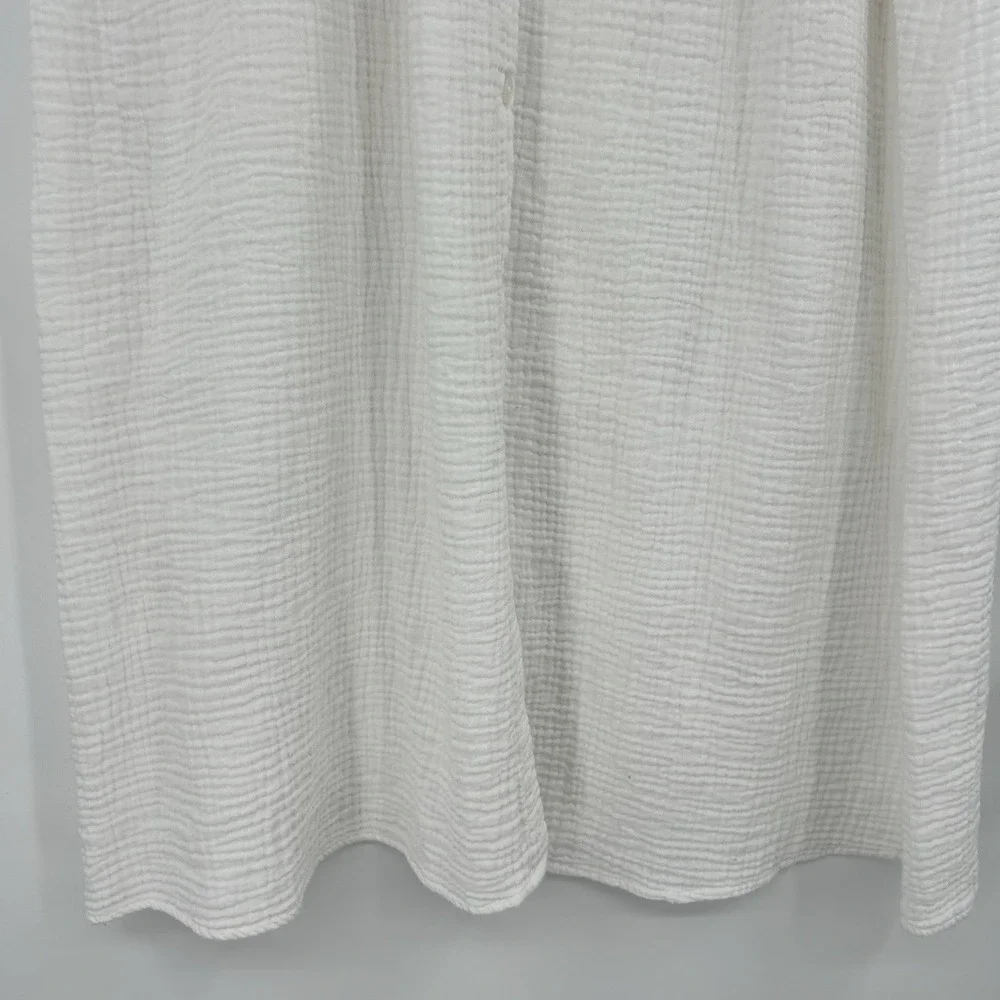 Joie Womens Gauzy Cotton Midi Skirt Size M White Coastal Resort Beachy Preppy